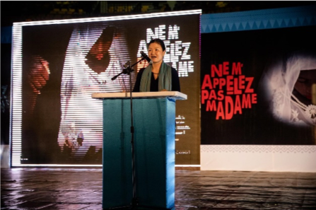 2019年、政府と提携して児童婚撤廃キャンペーンを実施、オープニング式典であいさつ